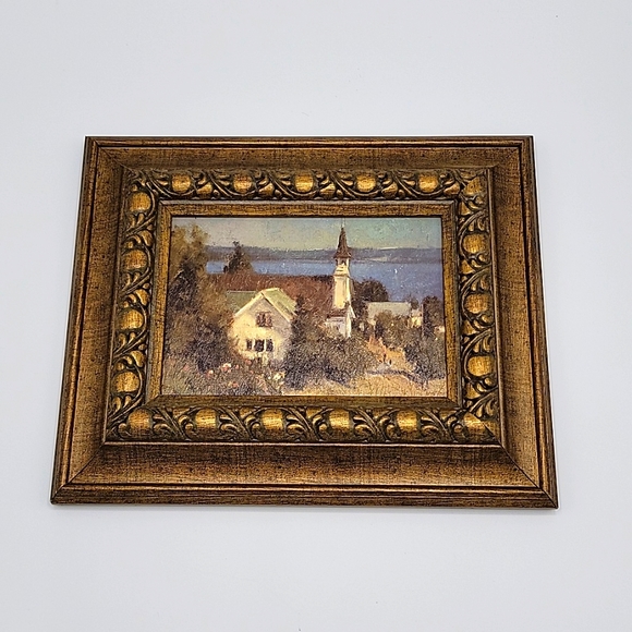 Vintage Framed "San Juan Church" by Scott Christensen 1993 11" W x 9" H - Picture 1 of 10